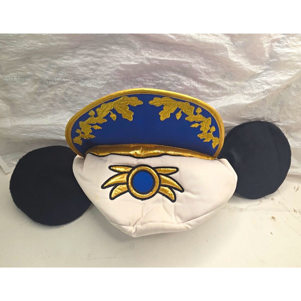 Disney Cruise Line Mickey Mouse Captain Hat Adult Size Nautical 2009 Halloween